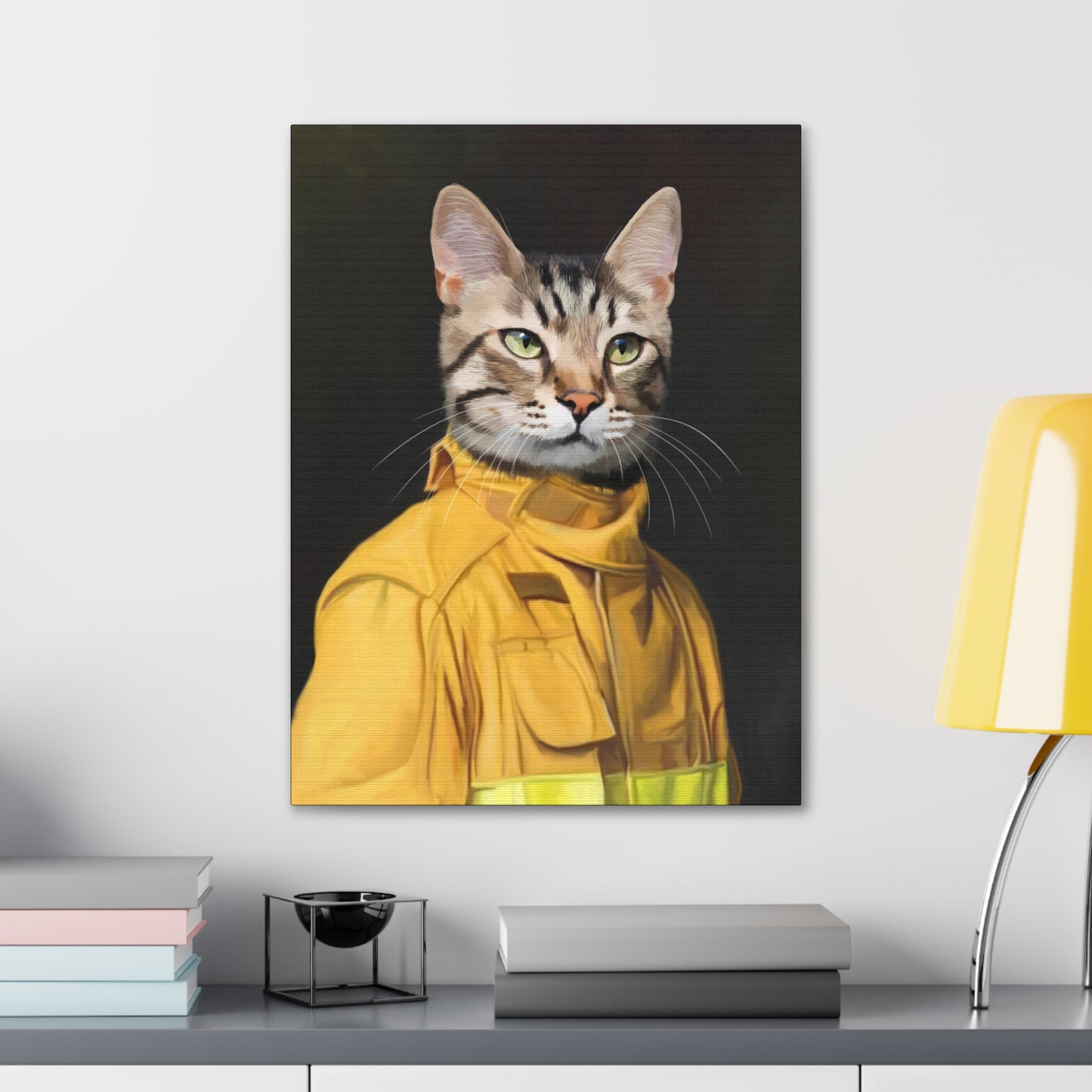 Personalized Firefighter Pet Portrait