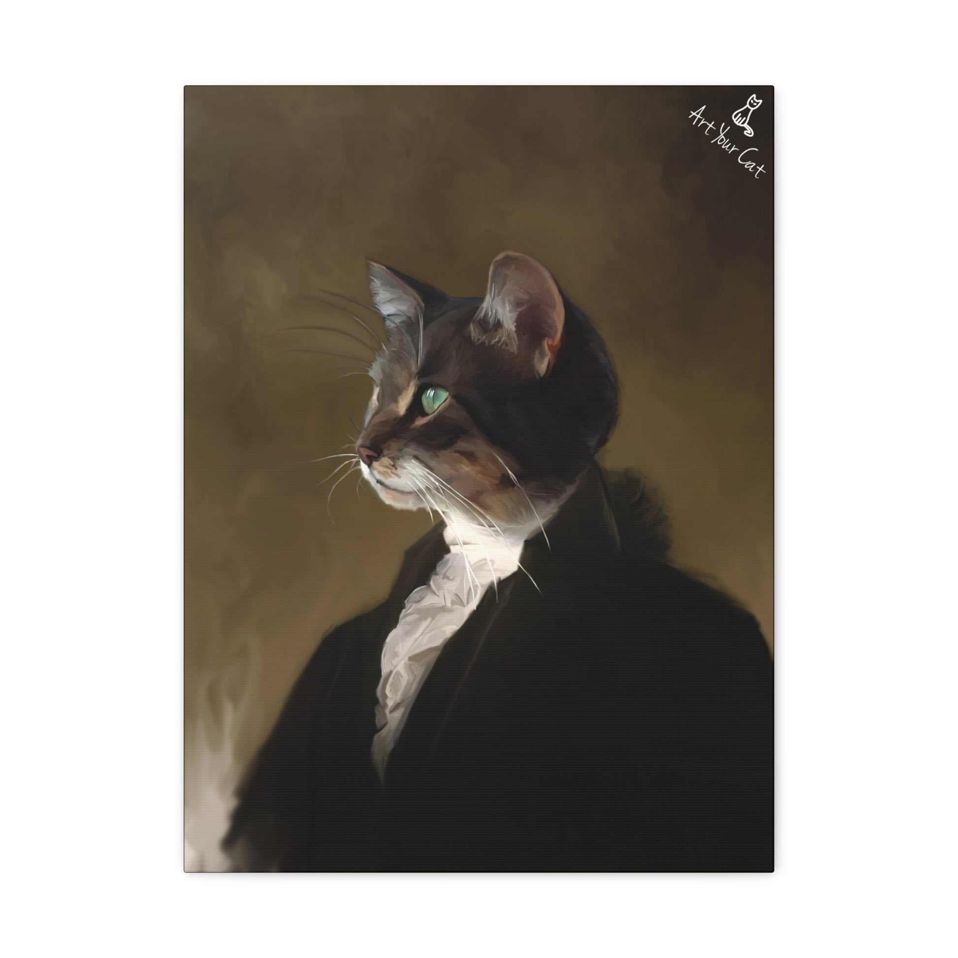 Personalized George Washington cat artwork on canvas