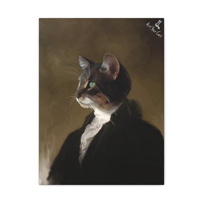 Personalized George Washington cat artwork on canvas