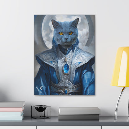 Personalized Wind Mage Cat Artwork for Magical Decor