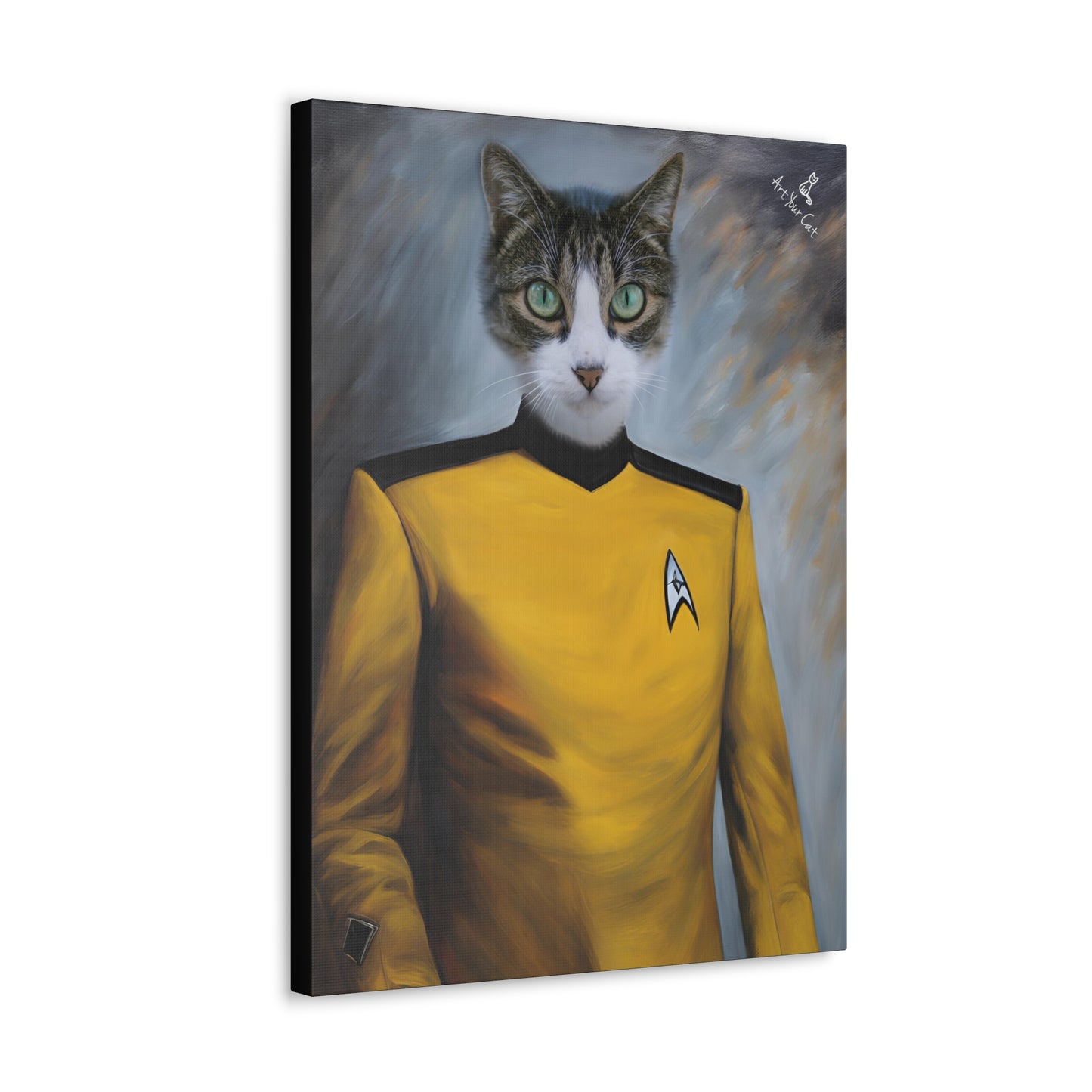 Personalized cat art featuring Operations Member uniform