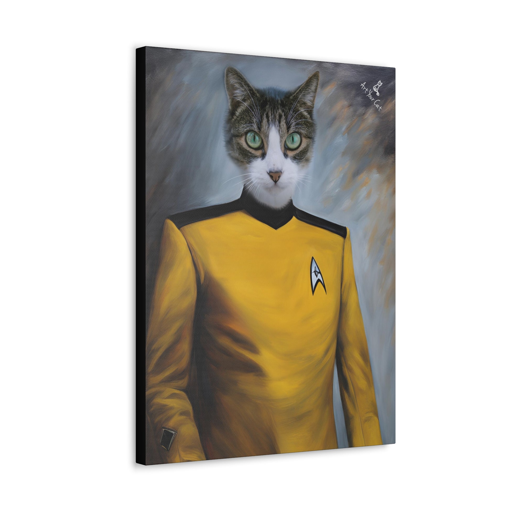 Personalized cat art featuring Operations Member uniform