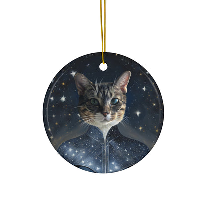 Personalized cat portrait ornament for home decor