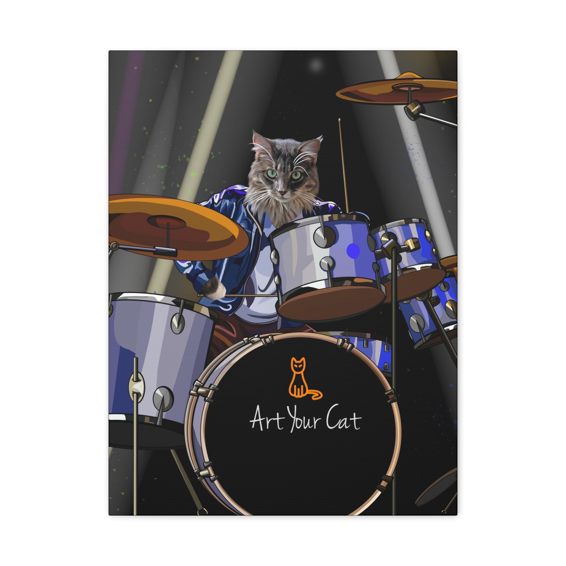 Playful Custom Cat Canvas Art