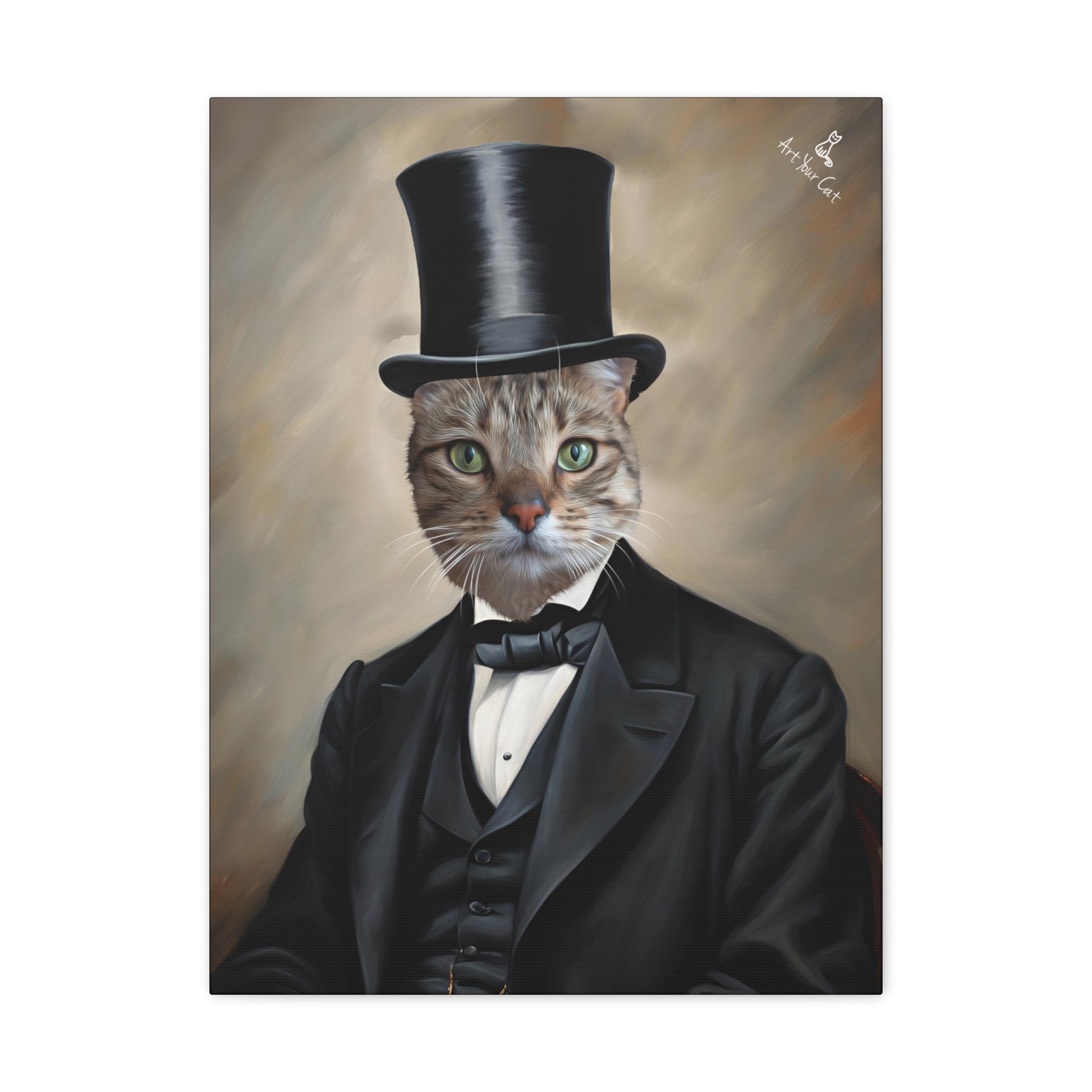 Presidential Cat Artwork Featuring Abraham Lincoln Design