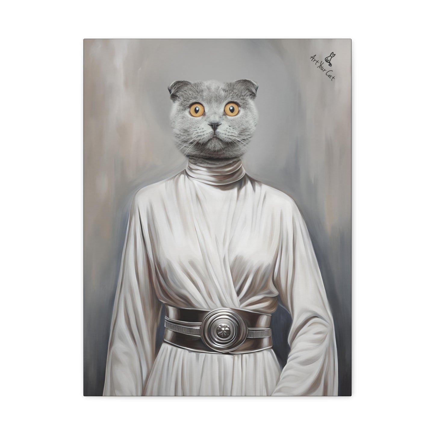 Princess Leah Cat Portrait - Custom Artwork