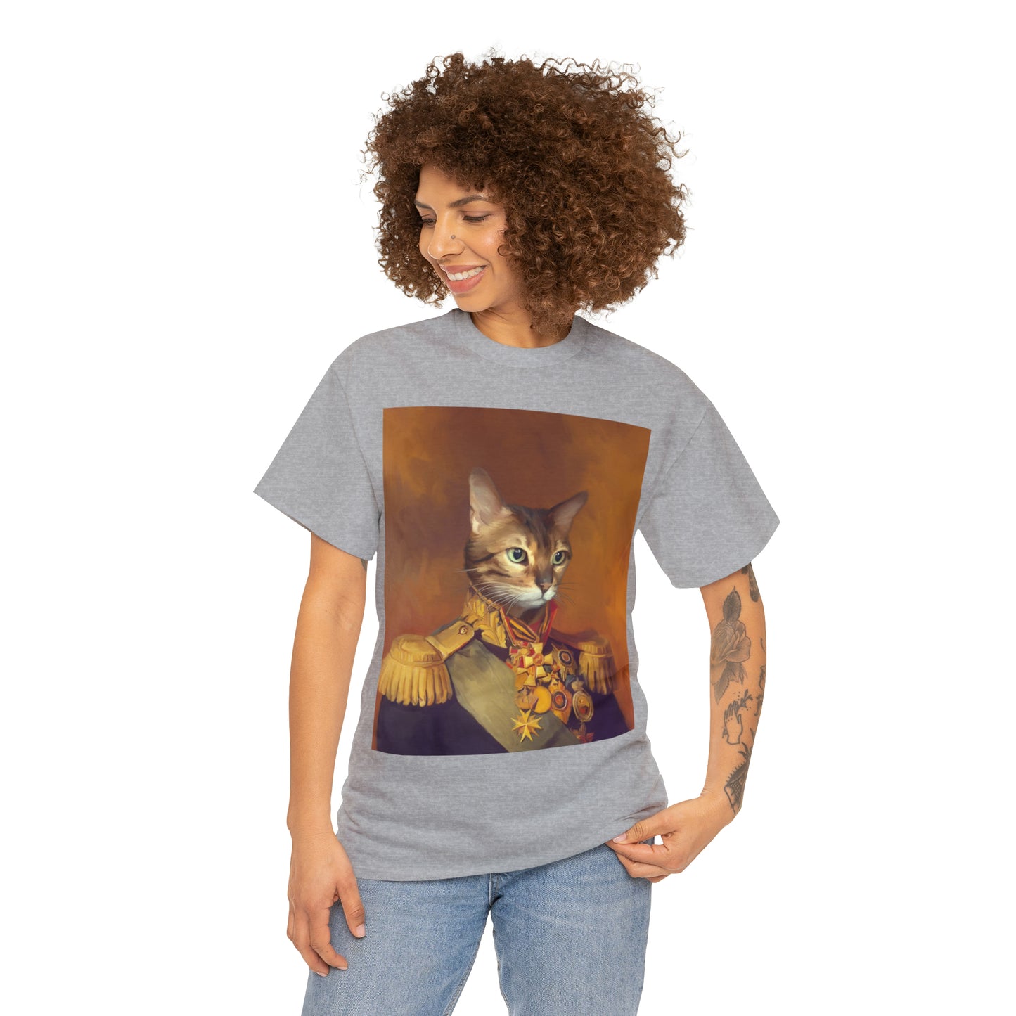 Regal cat portrait shirt for pet lovers