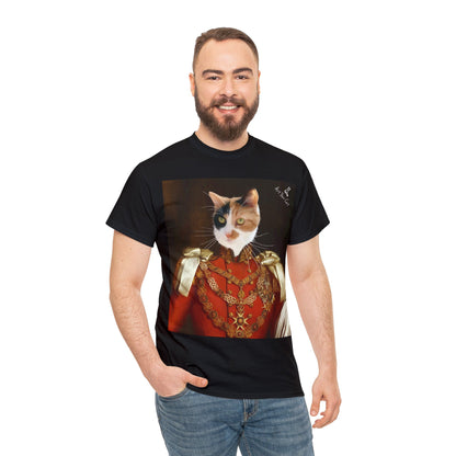 Royal Cat King portrait on t-shirt