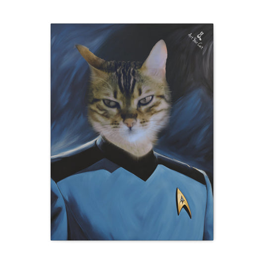 Science Member Cat Portrait - Logical Feline Artwork
