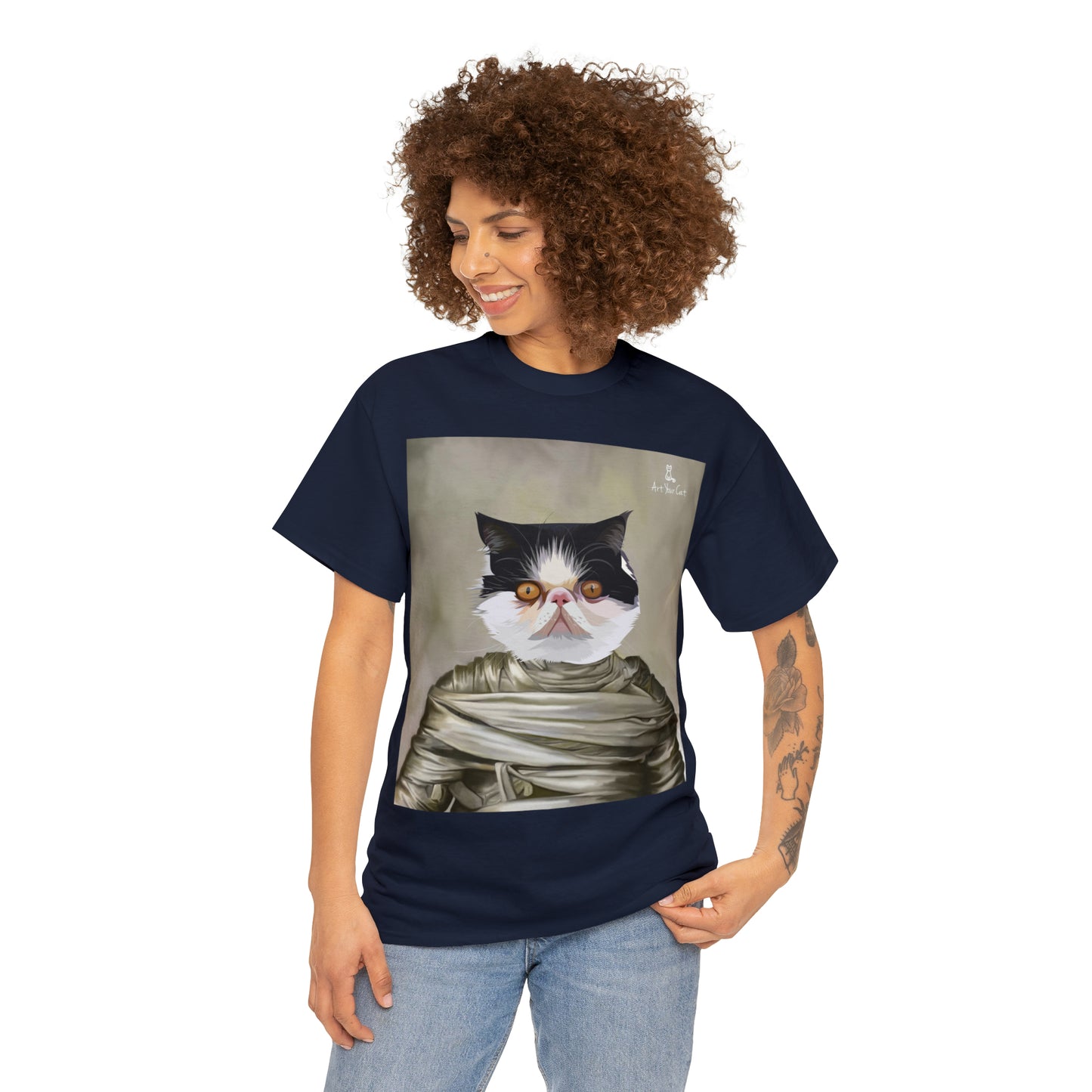 Soft cotton mummy cat T-shirt