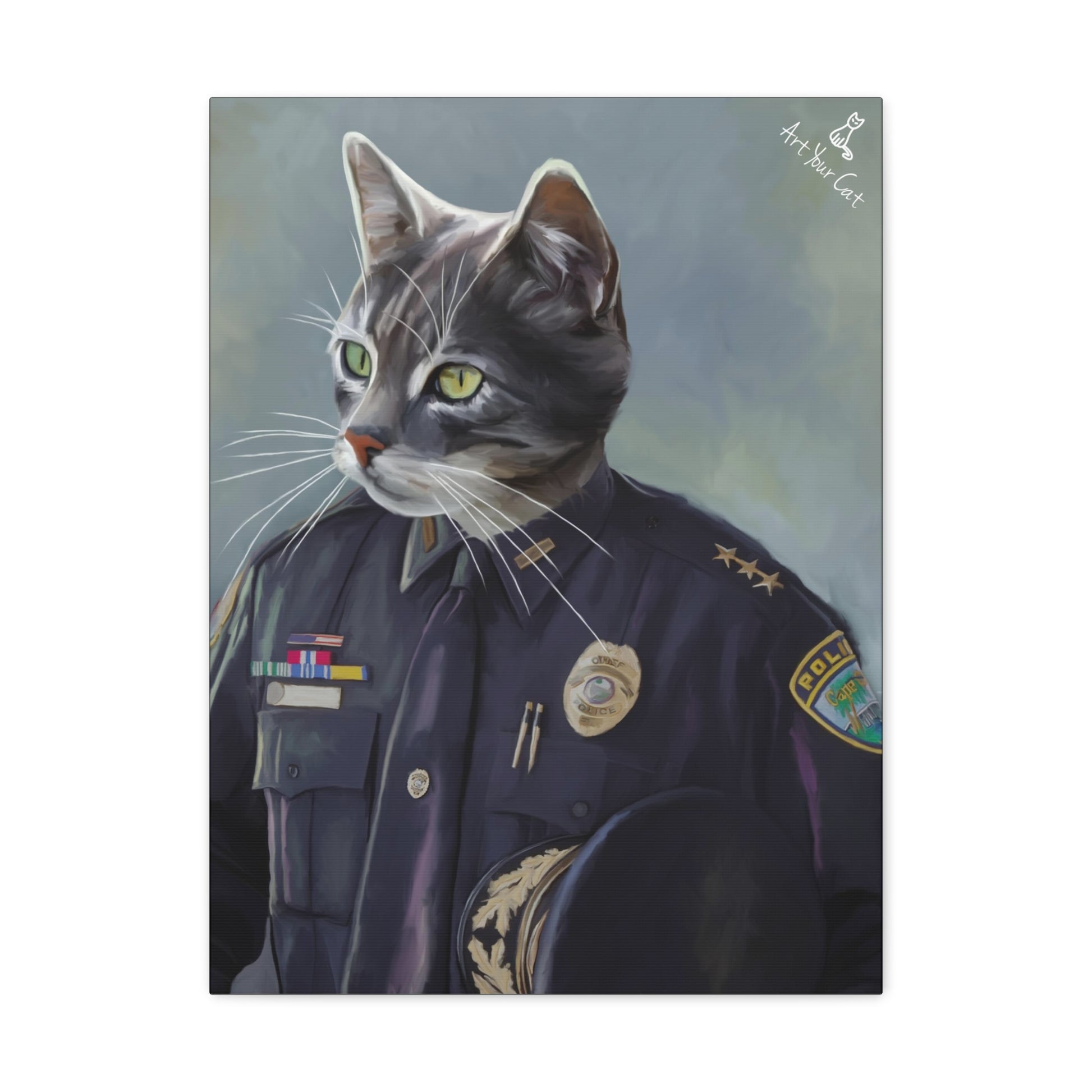 The Pawfficer - Custom Cat Portrait