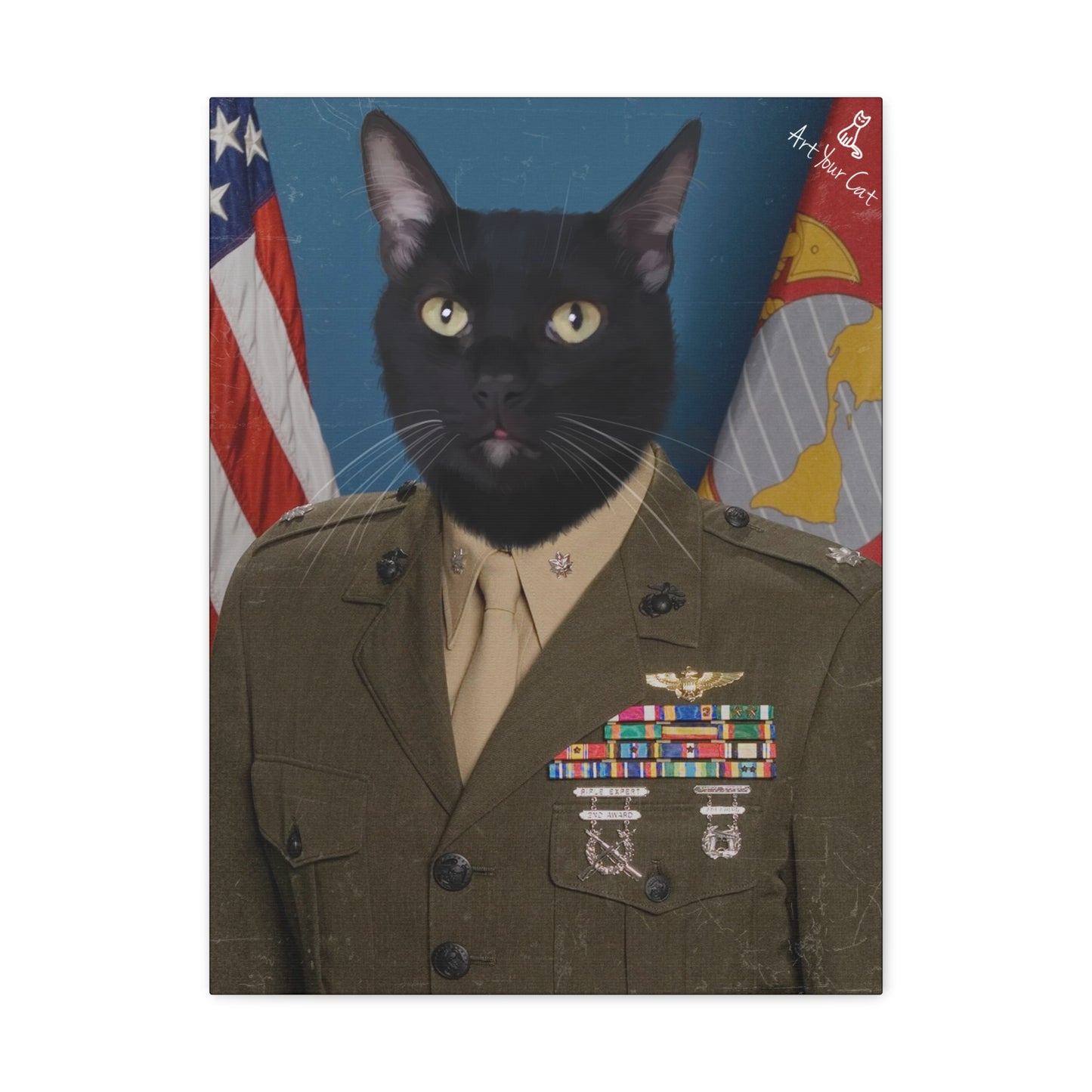 TheUSMCMarine-CustomCatPortrait-Front