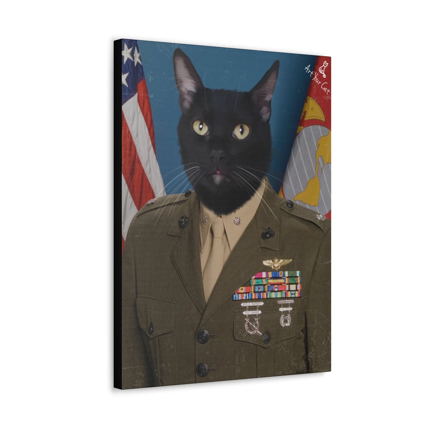 TheUSMCMarine-CustomCatPortrait-Side