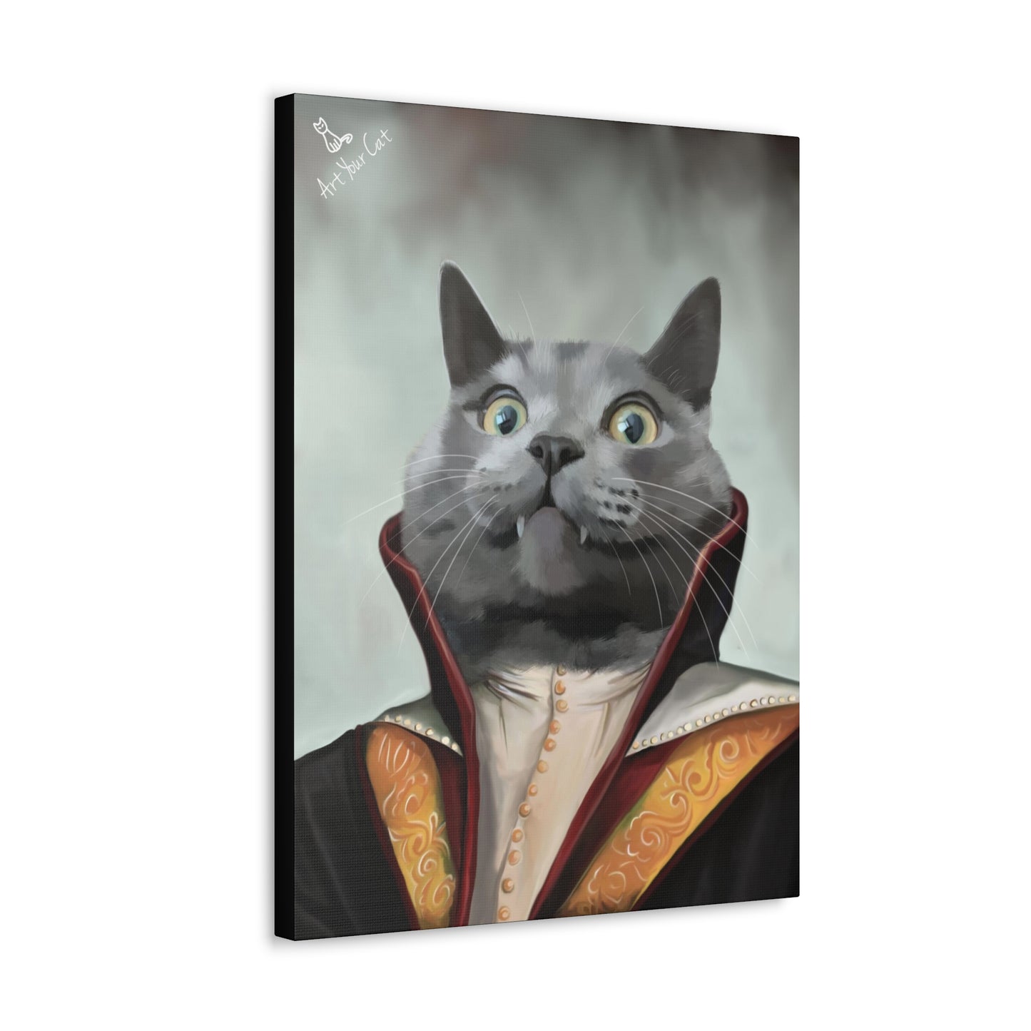 The Vampire - Custom Cat Portrait - Sideview