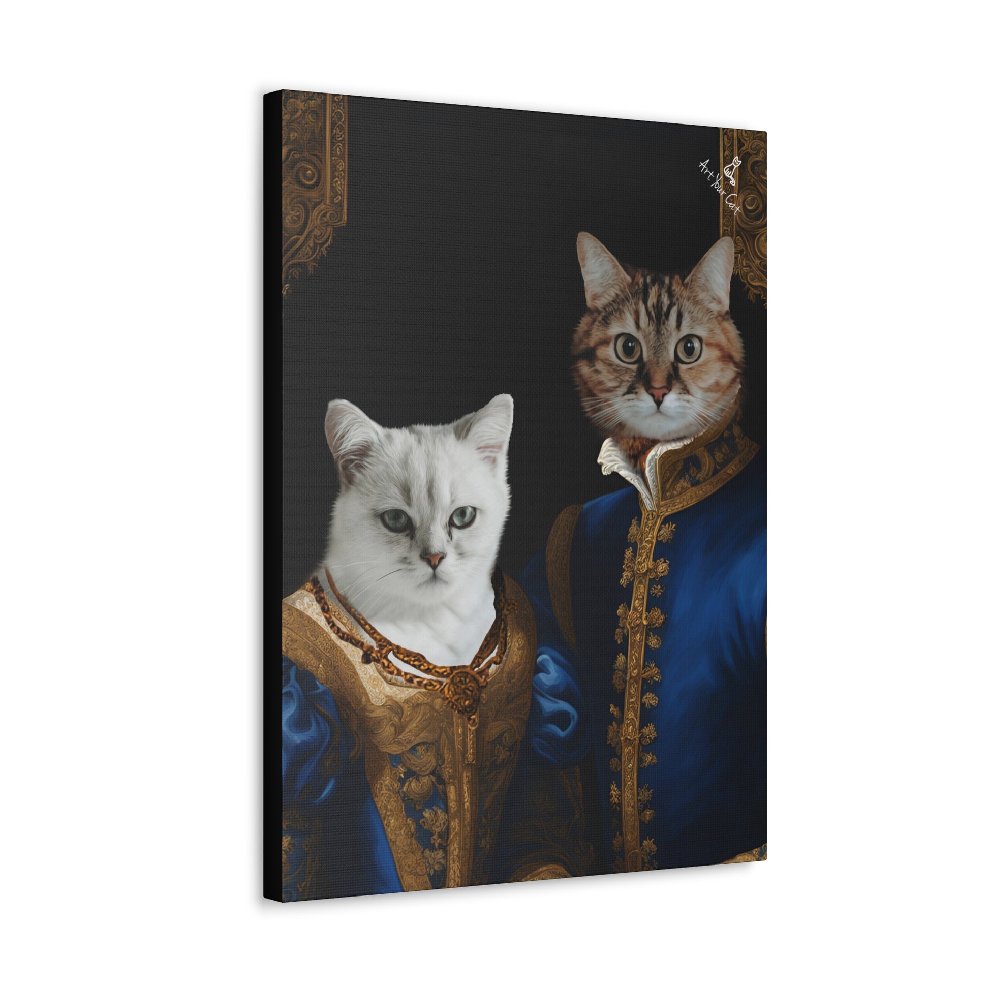 Timeless Love Cat Portrait - Romeo & Juliet Style