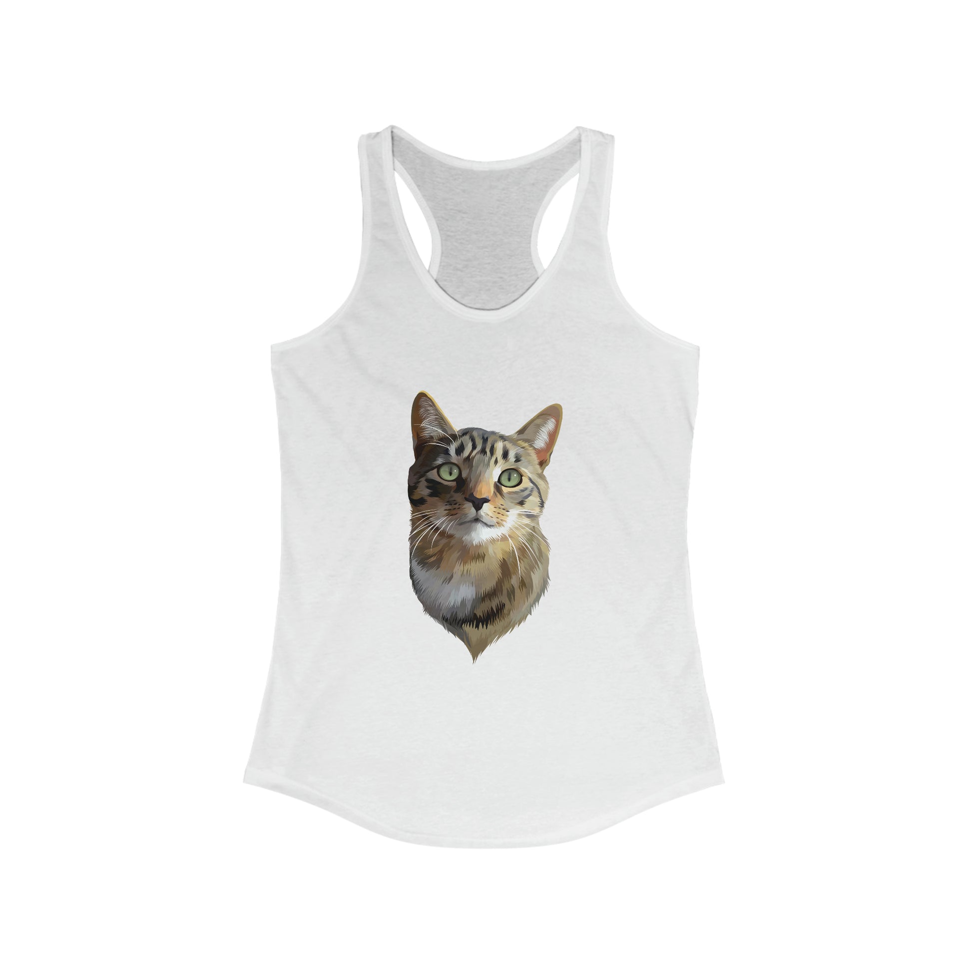 Unique Personalized Cat Print Racerback Tank