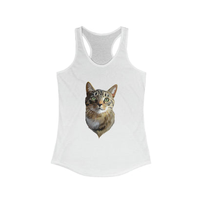 Unique Personalized Cat Print Racerback Tank