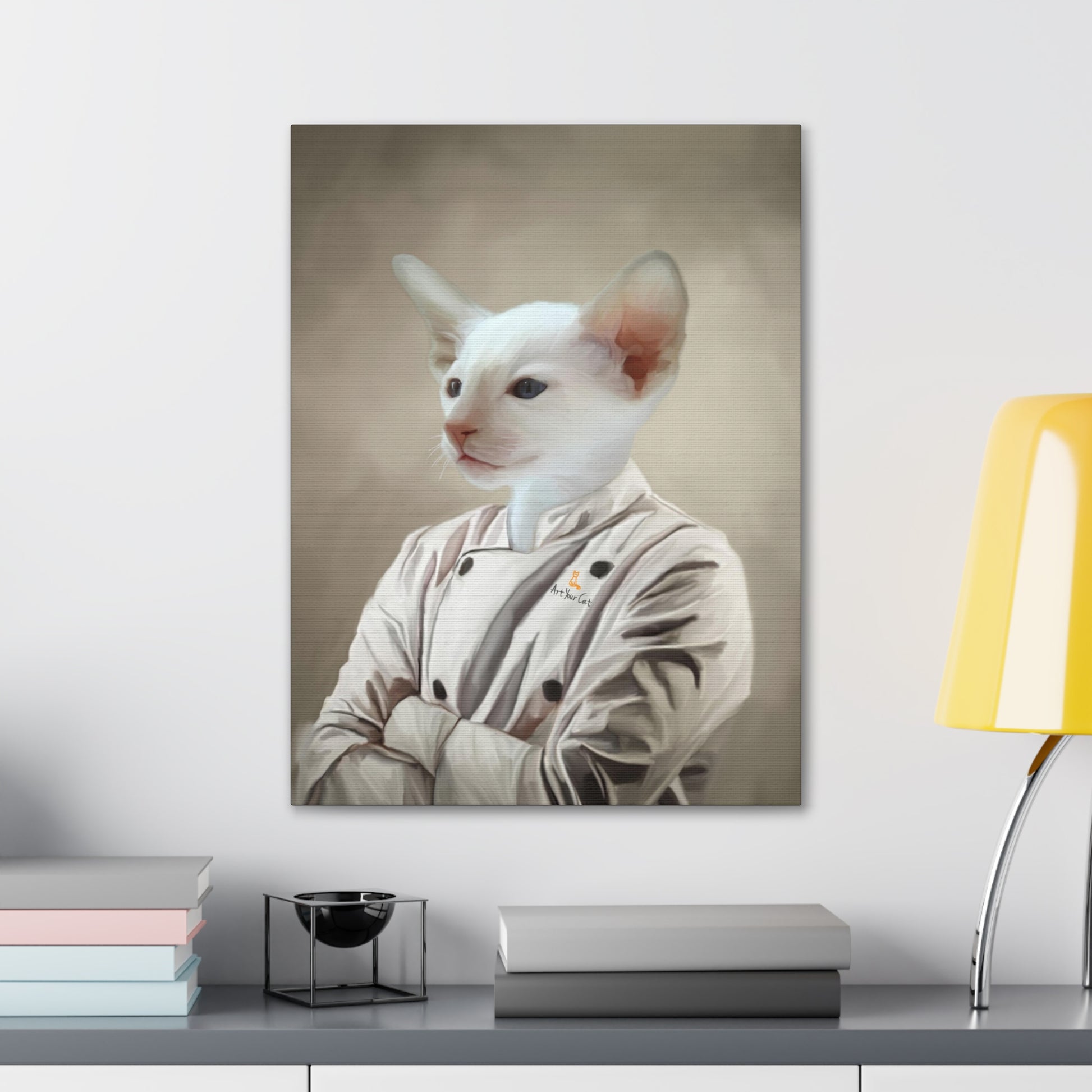 Vibrant Chef Cat Canvas for Home Decor