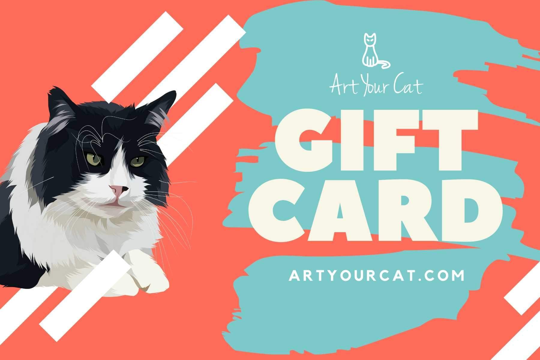 Art Your Cat Gift Card - Perfect Gift for Cat Lovers