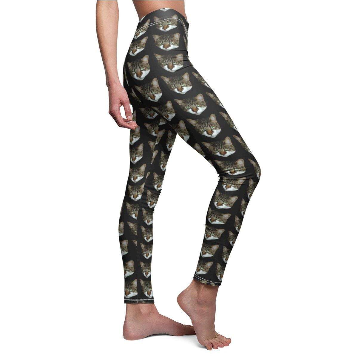 Cat Head Custom Leggings for Cat Lovers
