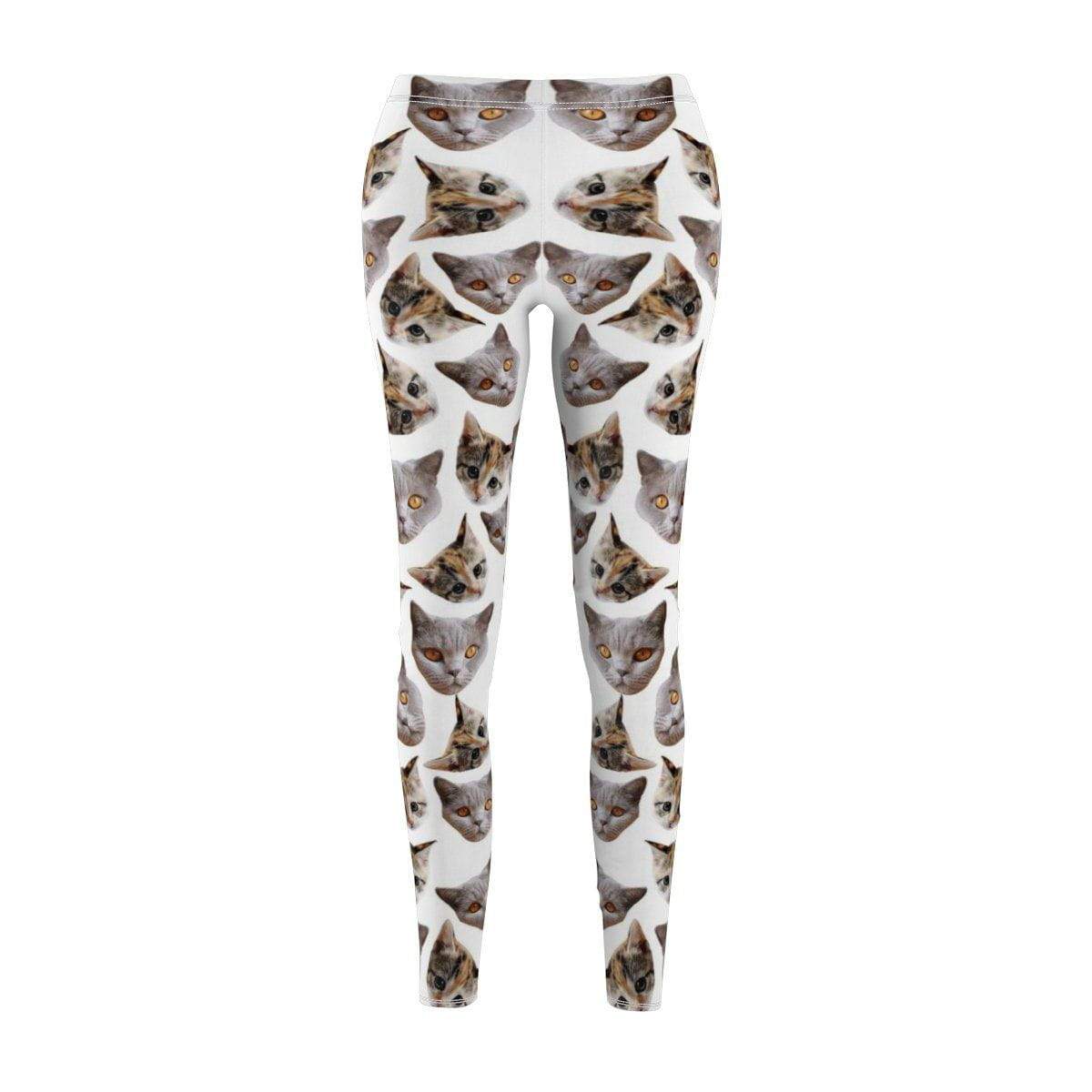 Close-Up of Custom Cat Leggings Design