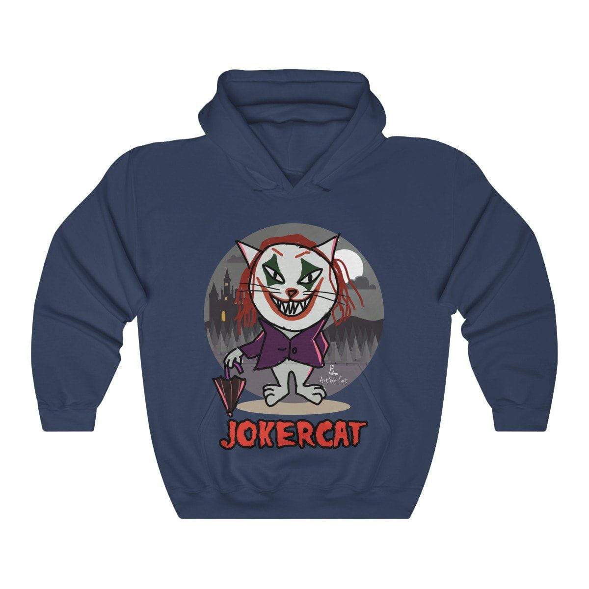 Close-Up of Joker Cat Hoodie Fabric and Design