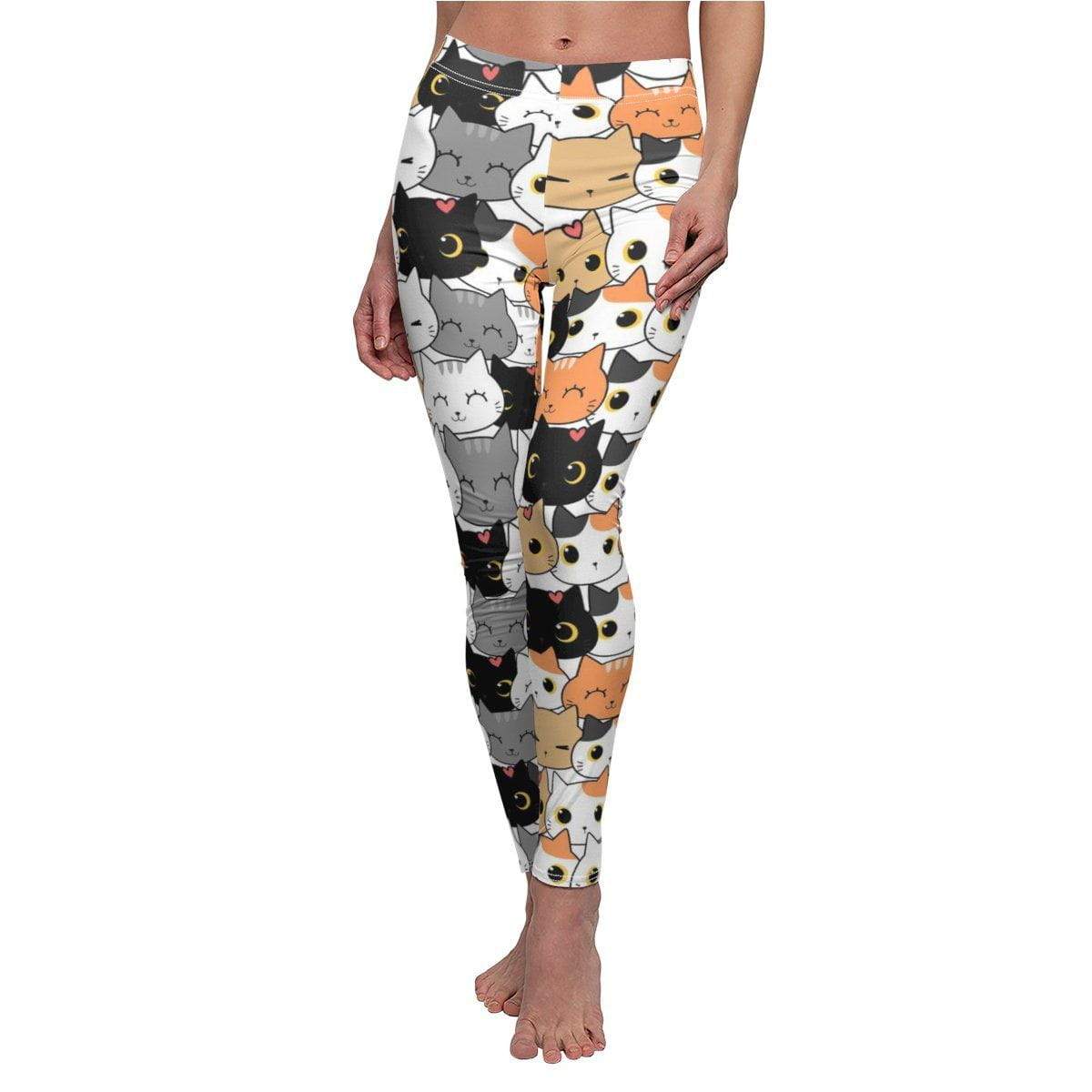 Comfortable Cat Doodle Leggings for Cat Lovers