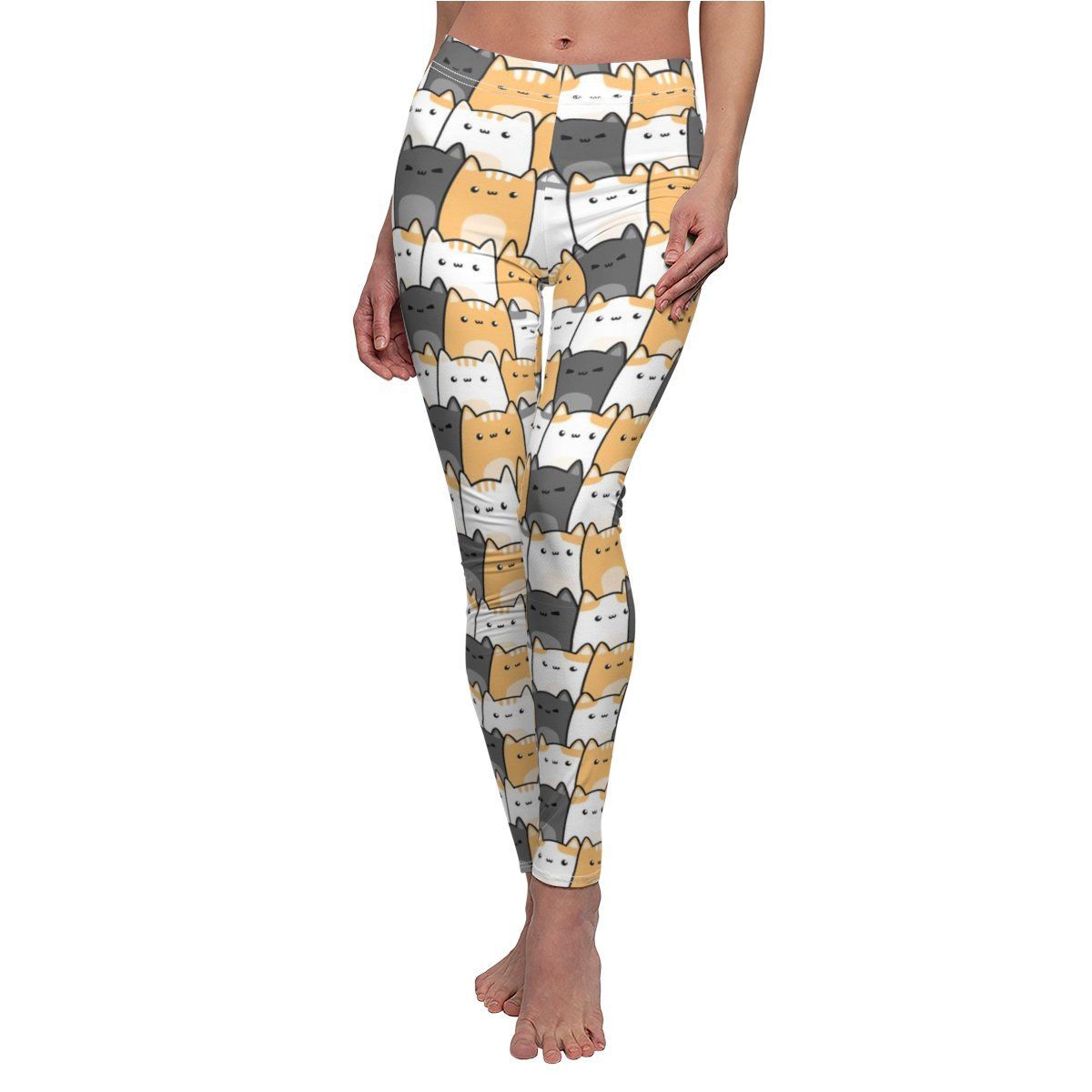 Comfortable skinny-fit leggings for cat lovers