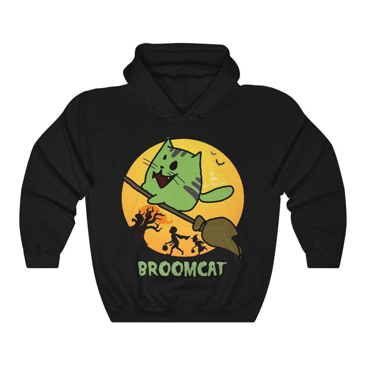 Cozy Halloween cat hoodie for cat lovers