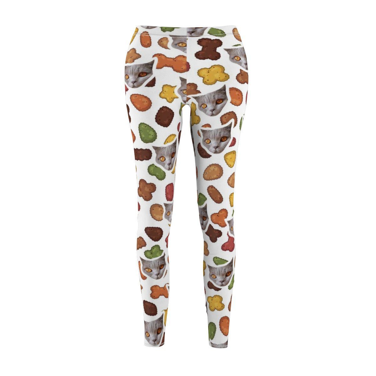 Custom cat leggings with high-quality material and playful design