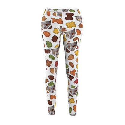 Custom cat leggings with high-quality material and playful design
