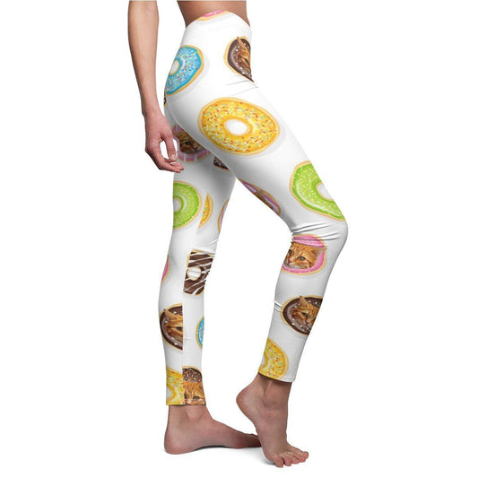 Custom donut cat leggings design