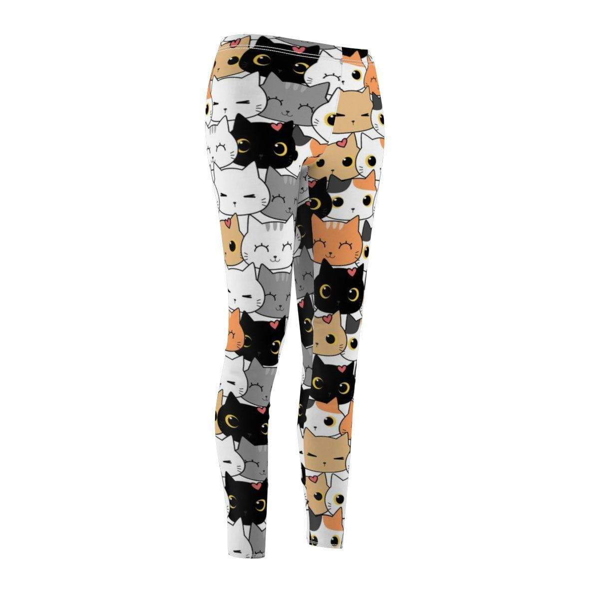 Durable Cat Doodle Art Leggings for Comfort