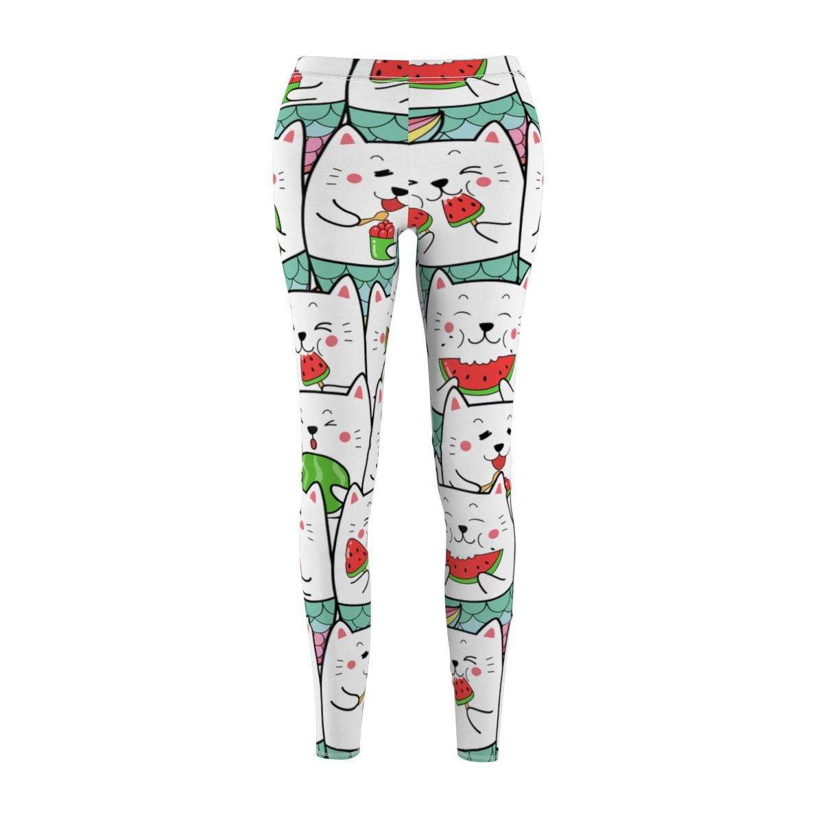 Eye-Catching Watermelon Cat Leggings for Women