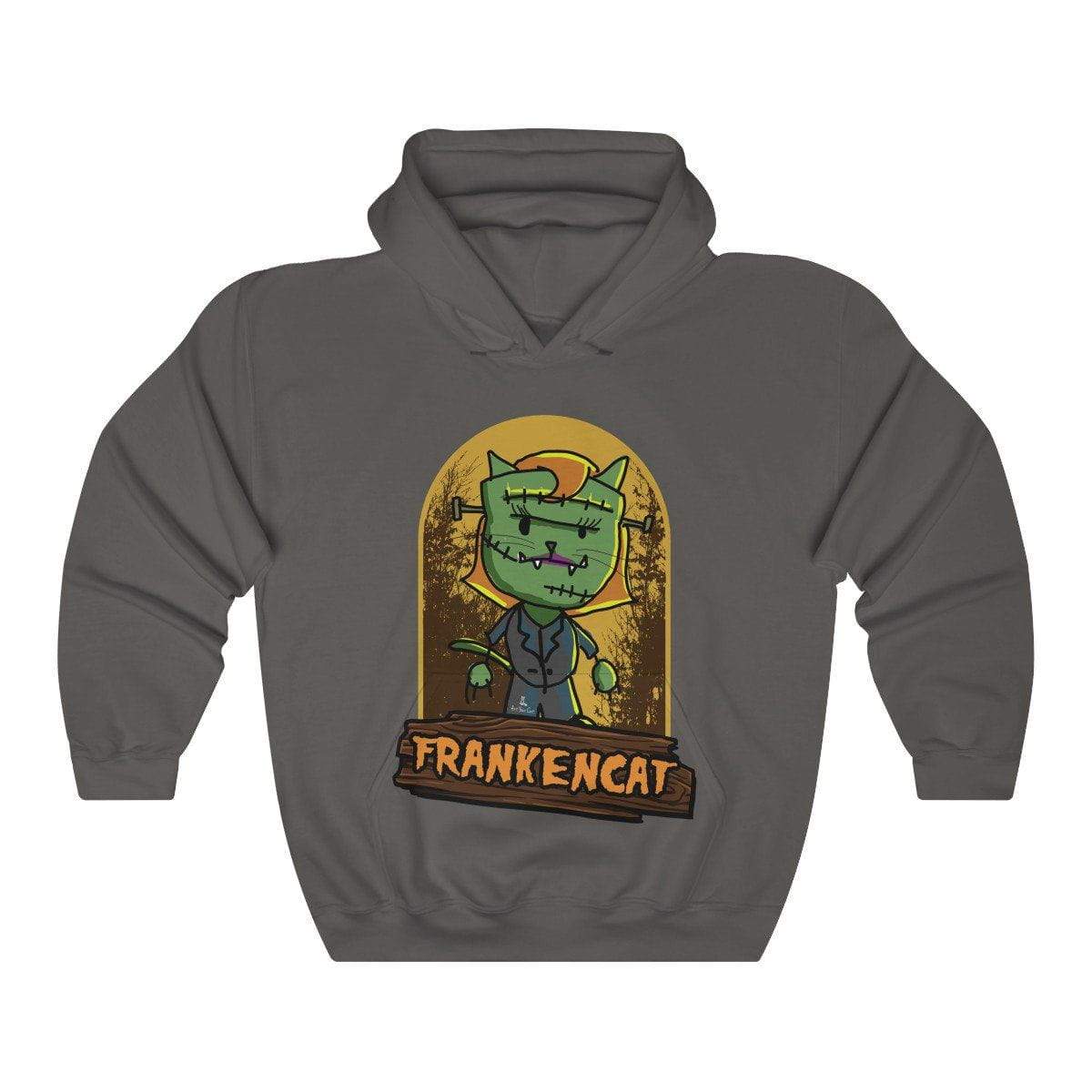 Frankencat hoodie showcasing feline fashion style
