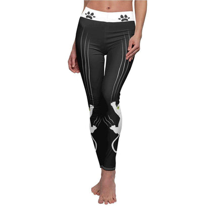 Fun Cat-Themed Leggings with Falling Cat Poses