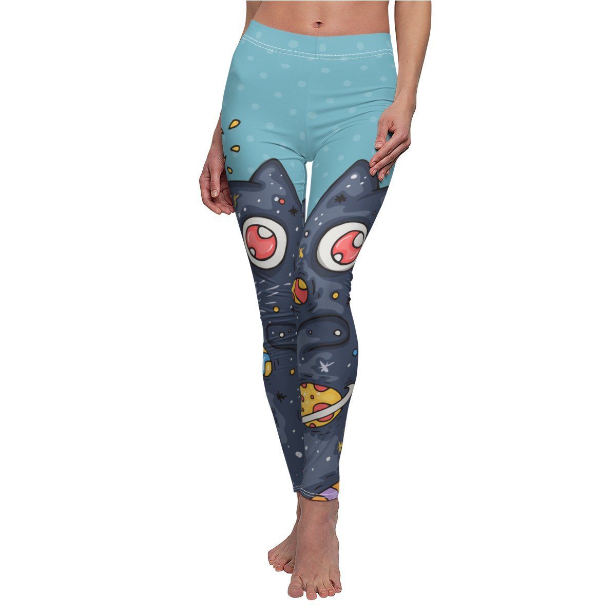 High-quality Lovely Moon Cat Leggings for cat enthusiasts