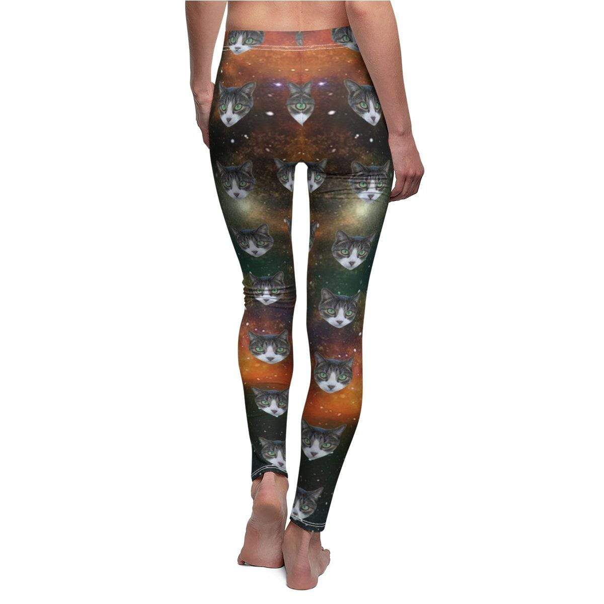 Personalized galaxy cat leggings for cat lovers