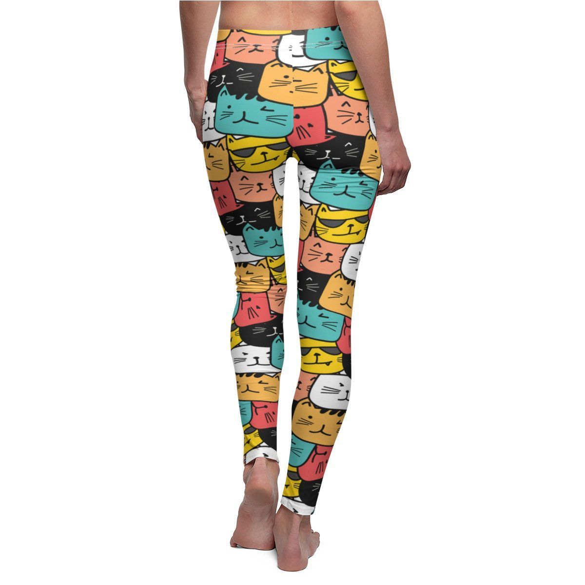 Skinny fit colorful cat leggings