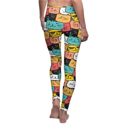 Skinny fit colorful cat leggings