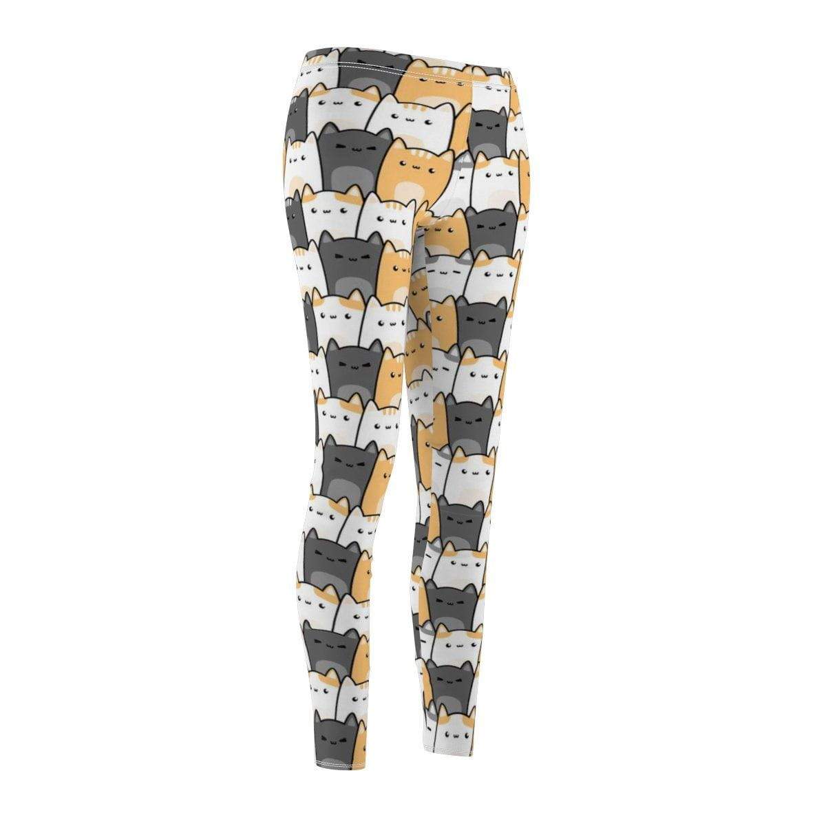 Stylish and fun cat doodle leggings for women