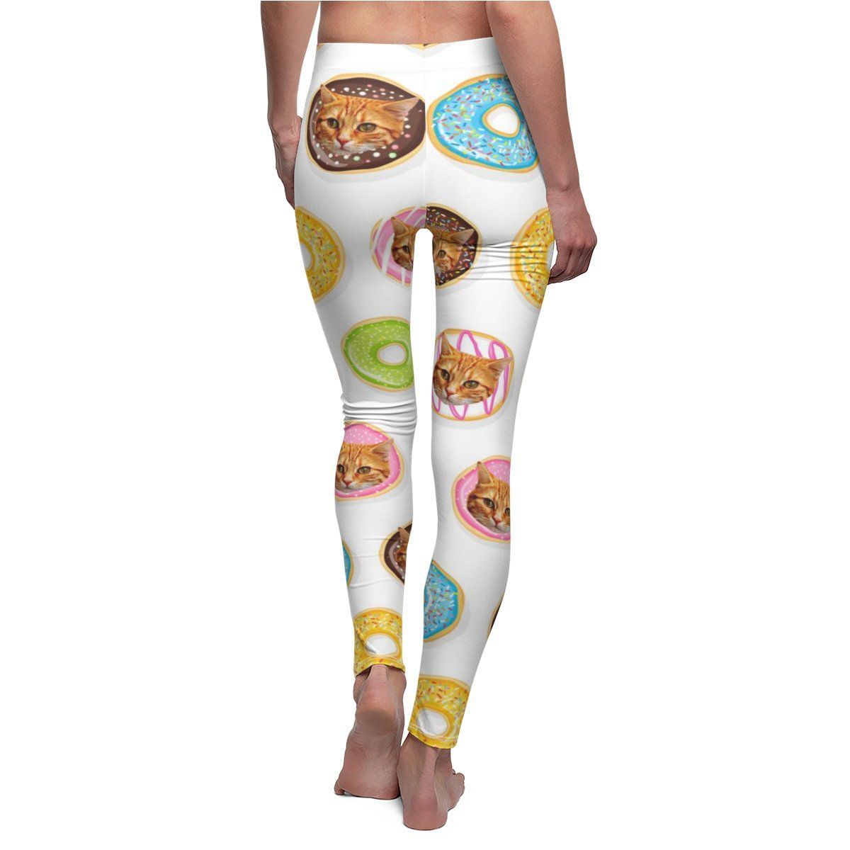 Stylish custom cat leggings in action
