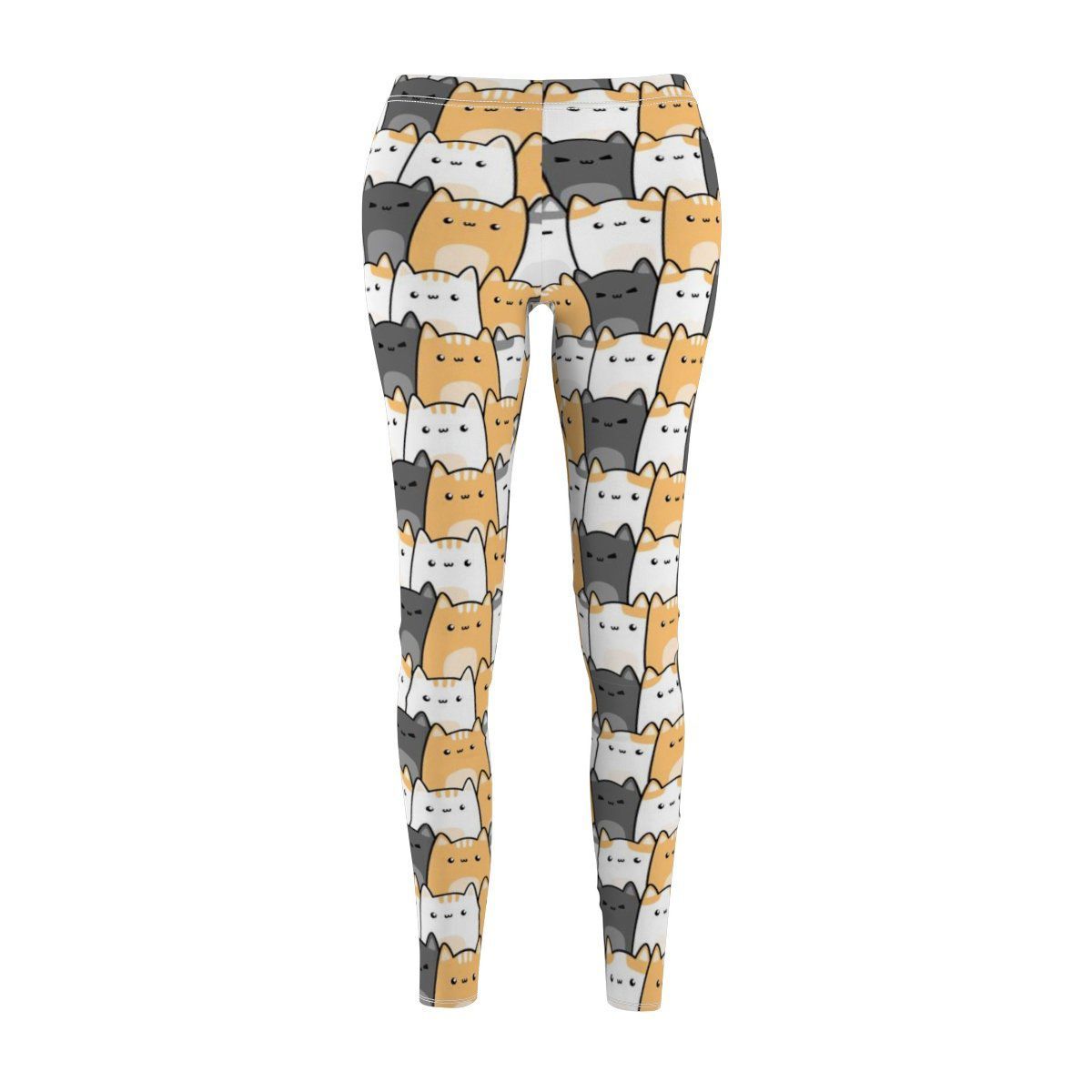 Tagless design cute cats doodle art leggings