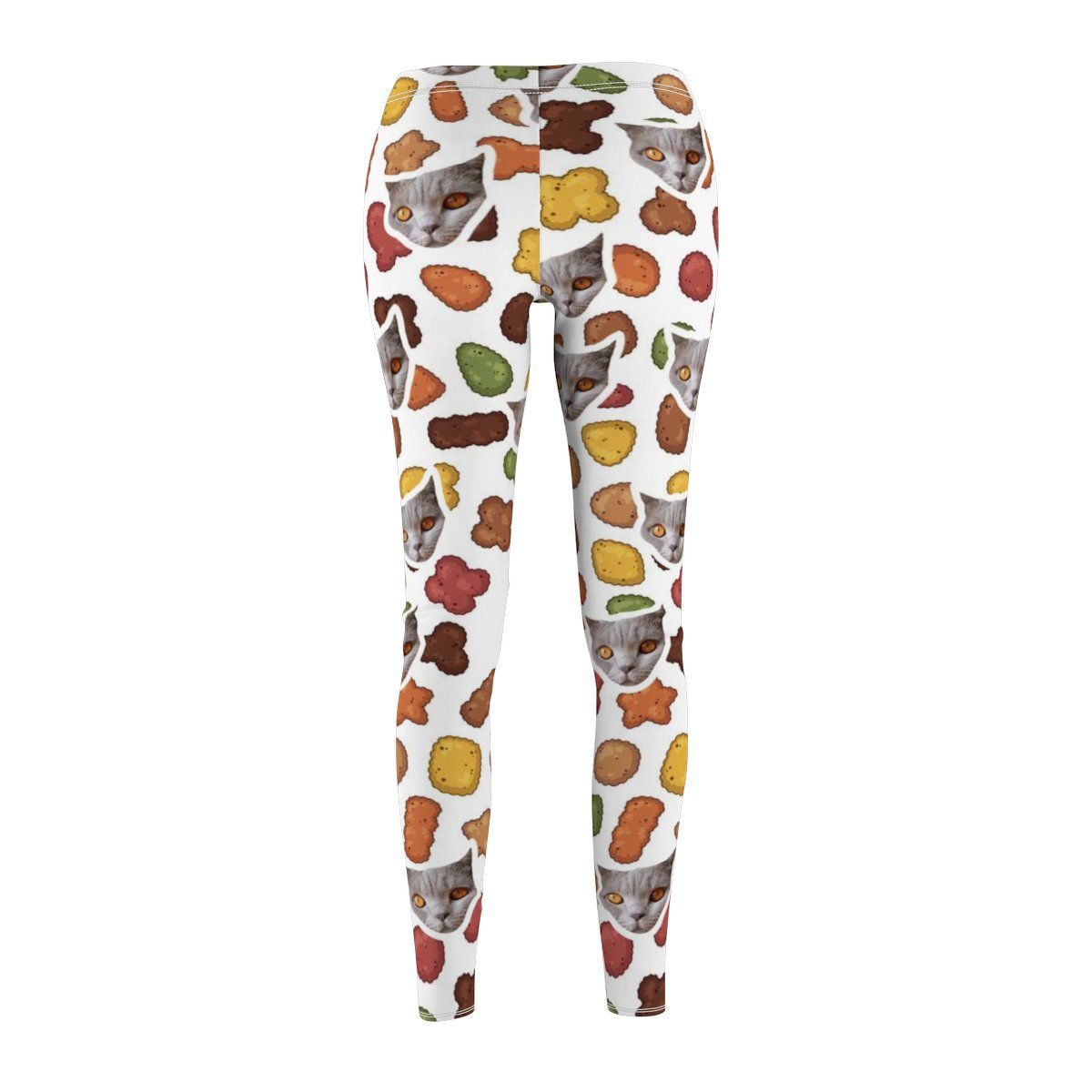 Unique food cat leggings for cat-themed fashion