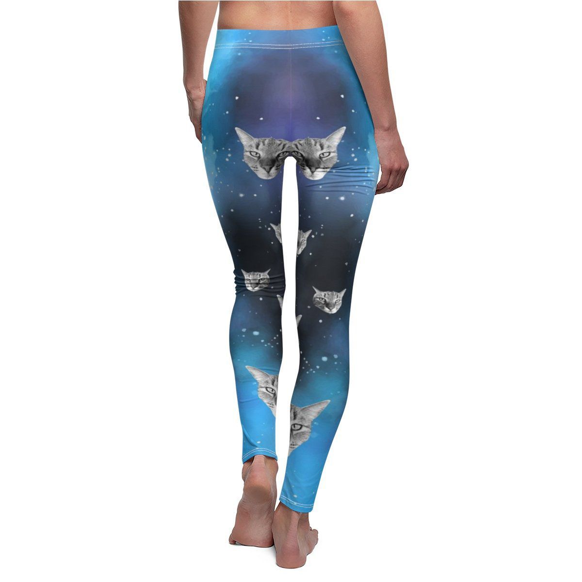 Unique galaxy cat leggings made from high-quality materials