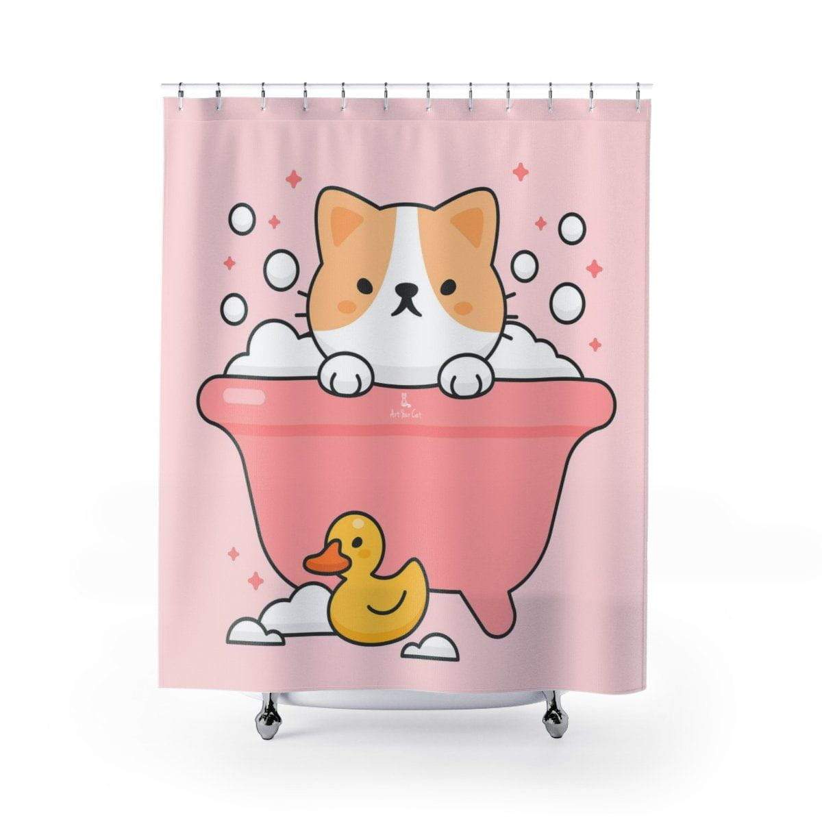Bathtub Cat Shower Curtain
