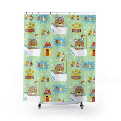 Funny Kitten Shower Curtain