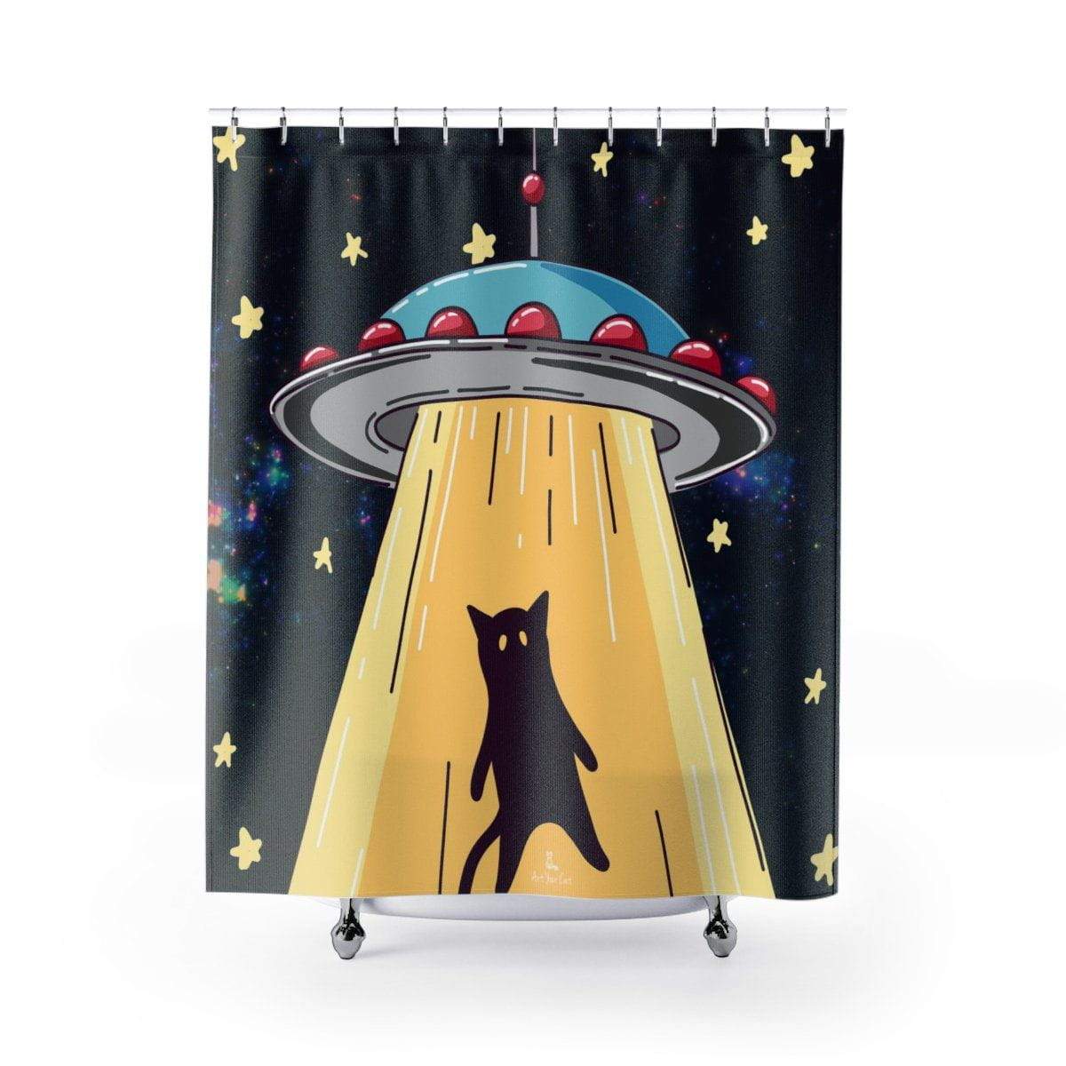 UFO Cat-bduction Shower Curtain